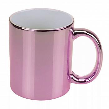 Кружка зеркальная розовая